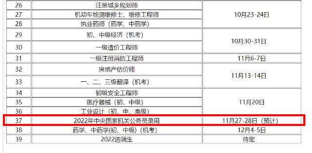 2022年國考筆試時(shí)間已定！2021年11月27-28日舉行筆試